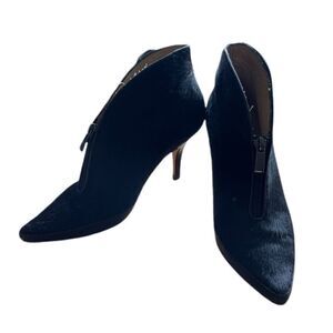 Boutique 9 Black BTCARRILLON Real Fur Heeled Booties